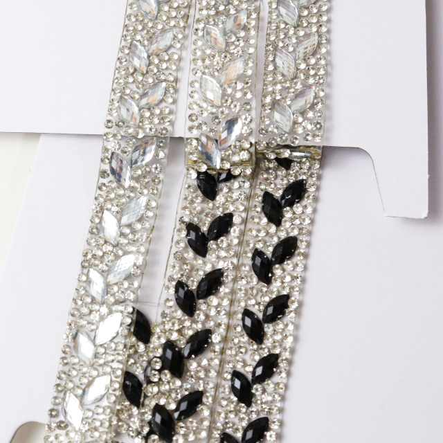 Crystal Beaded Ribbon Iron On Apparel Factory
