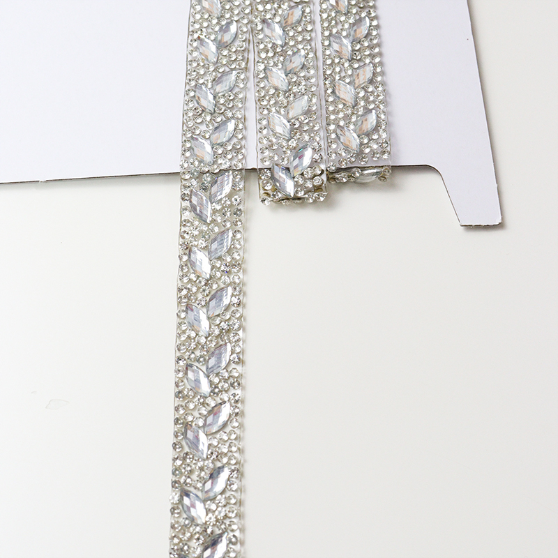 Crystal Beaded Ribbon Iron On Apparel Factory