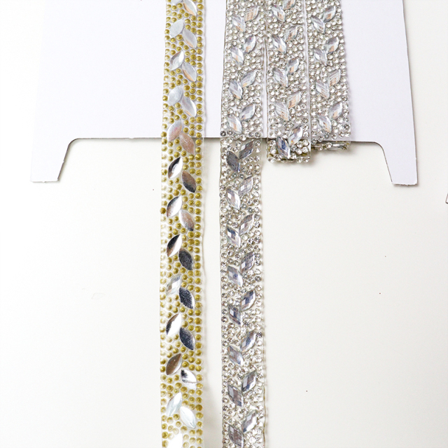 Crystal Beaded Ribbon Iron On Apparel Factory