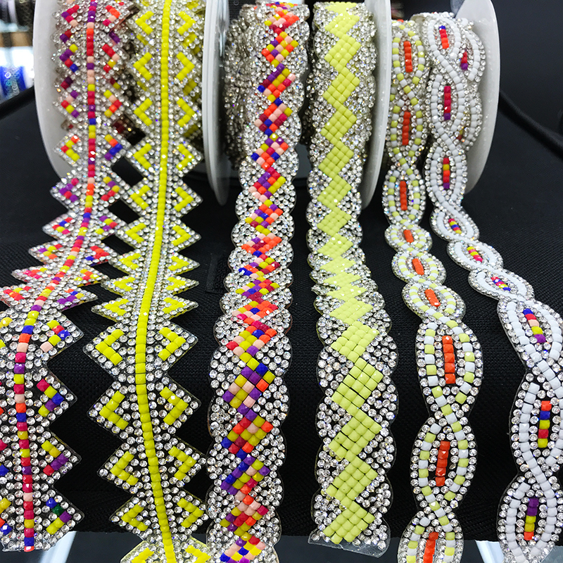 Multi Types Diamante Trims Stones Crystal Iron On Clothing Supplier