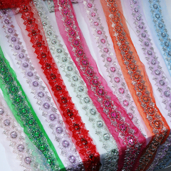 Plastic Beaded Rhinestone Trim for Sewing Clothes Exporter