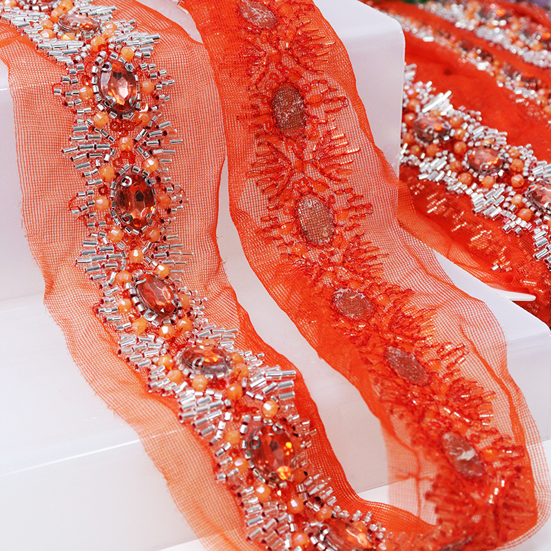 Plastic Beaded Rhinestone Trim for Sewing Clothes Exporter