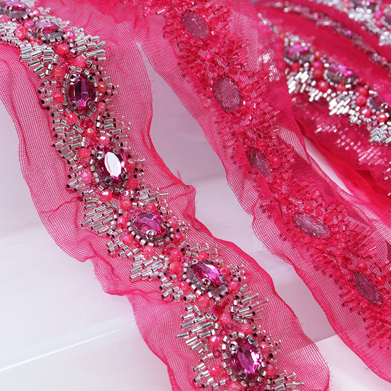 Plastic Beaded Rhinestone Trim for Sewing Clothes Exporter