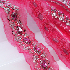 Plastic Beaded Rhinestone Trim for Sewing Clothes Exporter