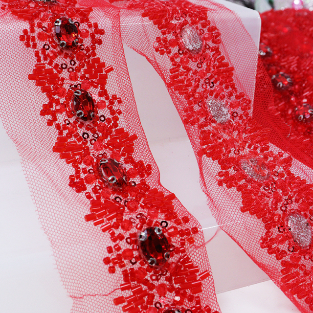 Plastic Beaded Rhinestone Trim for Sewing Clothes Exporter