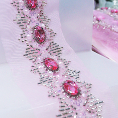 Plastic Beaded Rhinestone Trim for Sewing Clothes Exporter
