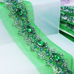 Plastic Beaded Rhinestone Trim for Sewing Clothes Exporter