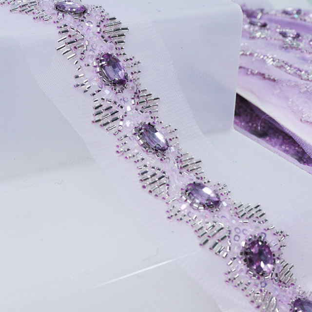 Plastic Beaded Rhinestone Trim for Sewing Clothes Exporter