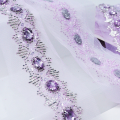 Plastic Beaded Rhinestone Trim for Sewing Clothes Exporter