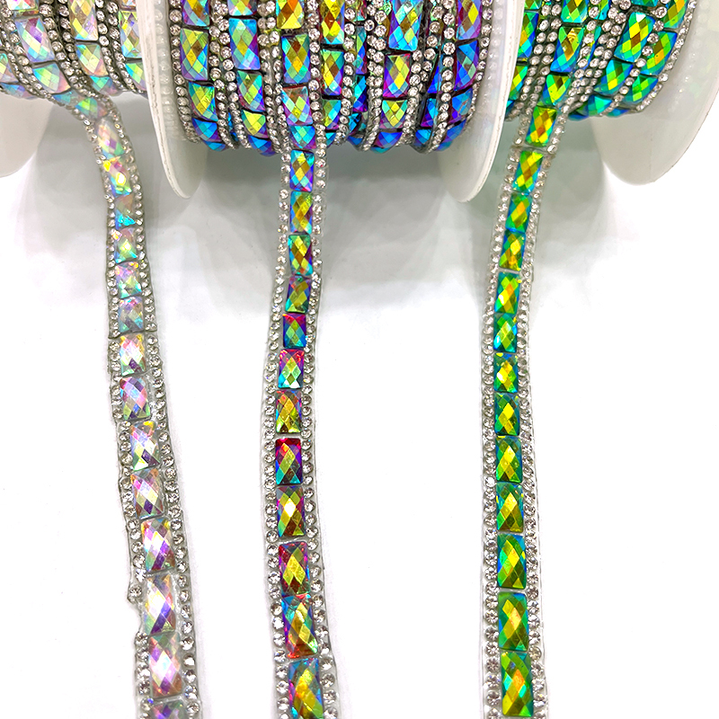 Luxury Rhinestone Applique Trim Iron On Apparel Exporter