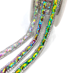 Luxury Rhinestone Applique Trim Iron On Apparel Exporter