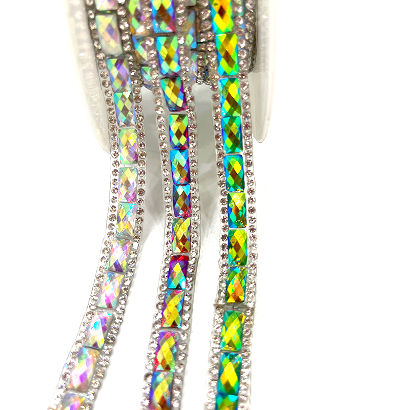 Luxury Rhinestone Applique Trim Iron On Apparel Exporter