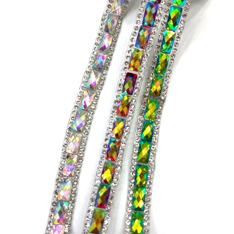 Luxury Rhinestone Applique Trim Iron On Apparel Exporter