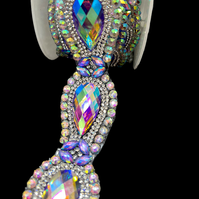 Bling Drop Shaped Gem Trim Iron On Clothes Shoes Supplier