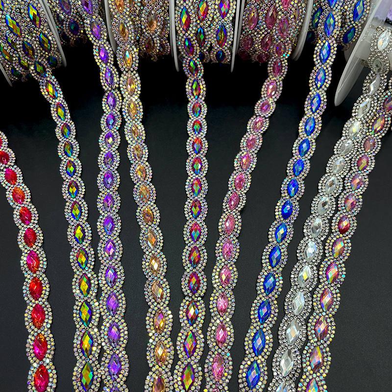 Horse Eyes Shaped Gemstone Trim for Clothes Bag Decor Manufacturer