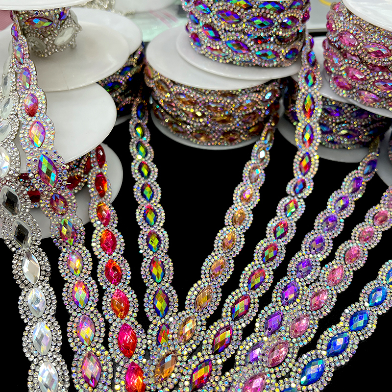 Horse Eyes Shaped Gemstone Trim for Clothes Bag Decor Manufacturer