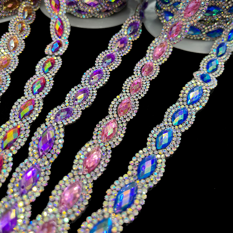Horse Eyes Shaped Gemstone Trim for Clothes Bag Decor Manufacturer