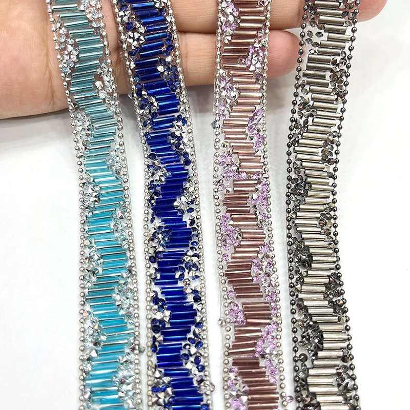 Shiny Crystal Beaded Trim By The Yard Factory