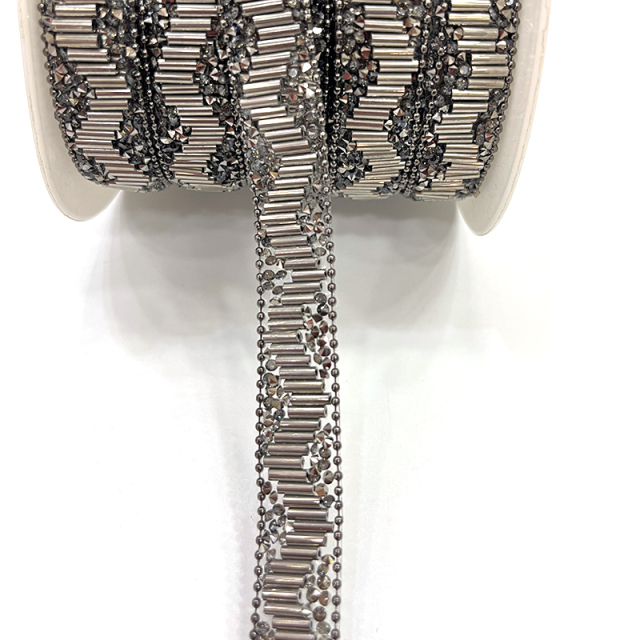 Shiny Crystal Beaded Trim By The Yard Factory