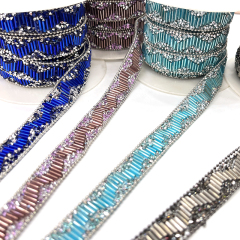 Shiny Crystal Beaded Trim By The Yard Factory