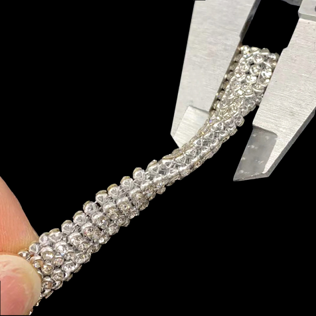 Black Beaded Crystal Chain Trim for Shoe Bag Decor Wholesale