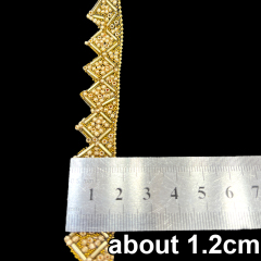 Luxury Gold Beaded Diamond Chain Trim for Clothing Supplier