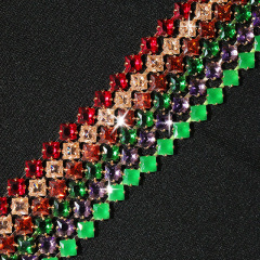 4*4mm Bling Rhinestone Zircon Chain for Jewelry Making Manufacturer