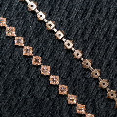 4*4mm Bling Rhinestone Zircon Chain for Jewelry Making Manufacturer