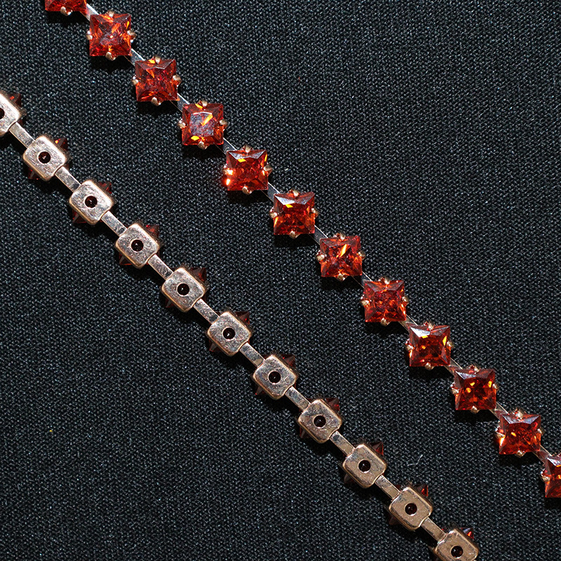 4*4mm Bling Rhinestone Zircon Chain for Jewelry Making Manufacturer
