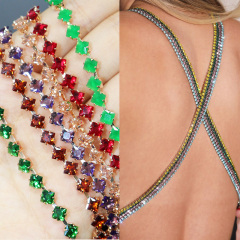 4*4mm Bling Rhinestone Zircon Chain for Jewelry Making Manufacturer