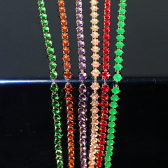 4*4mm Bling Rhinestone Zircon Chain for Jewelry Making Manufacturer