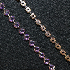 4*4mm Bling Rhinestone Zircon Chain for Jewelry Making Manufacturer