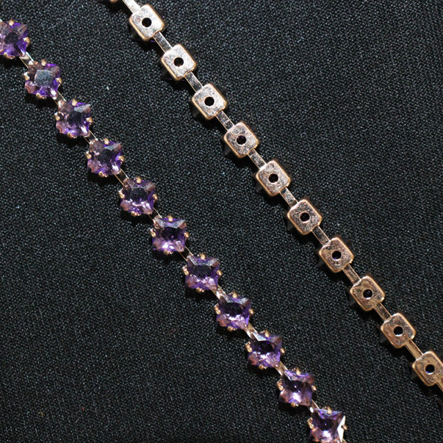4*4mm Bling Rhinestone Zircon Chain for Jewelry Making Manufacturer