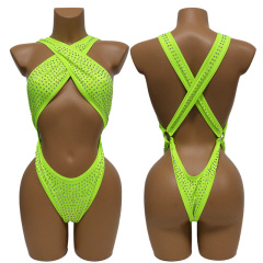 Luxury Backless Crystal Swimsuit Exotic Polewear Factory
