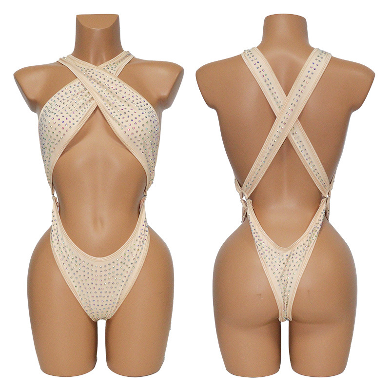 Luxury Backless Crystal Swimsuit Exotic Polewear Factory