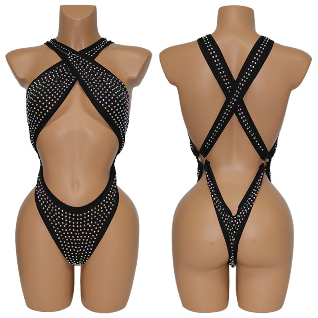 Luxury Backless Crystal Swimsuit Exotic Polewear Factory