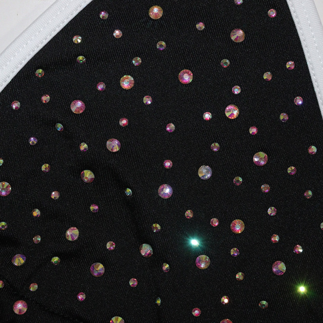 Sexy Diamond Rhinestone Micro Bikini Pole Dance Outfit Custom