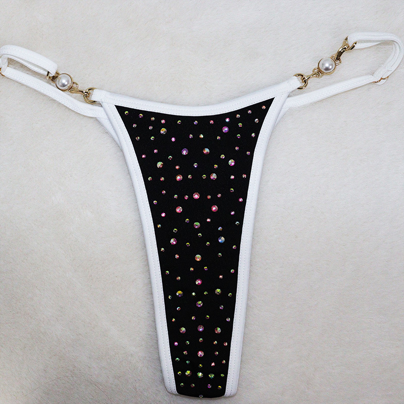 Sexy Diamond Rhinestone Micro Bikini Pole Dance Outfit Custom