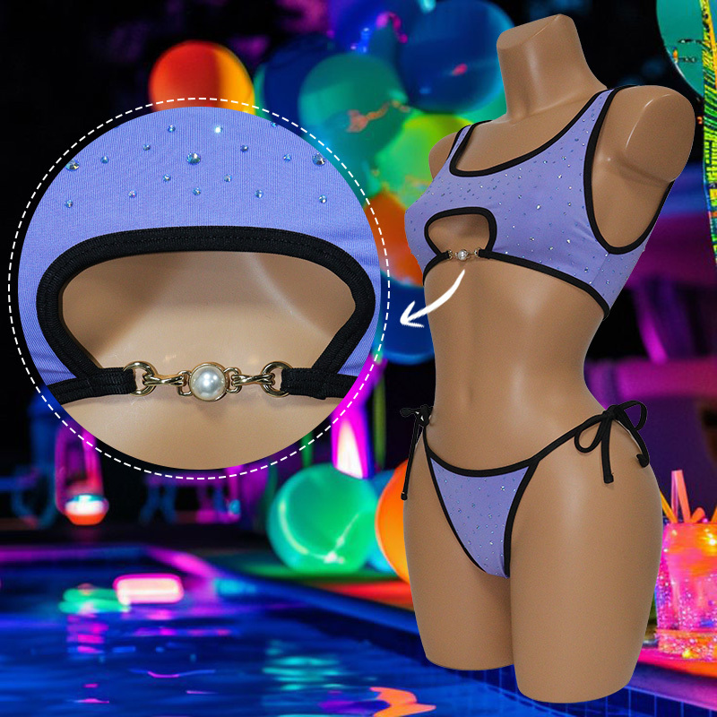 Blinged Out  Crystal Bathing Suit Pole Wear Suppliers