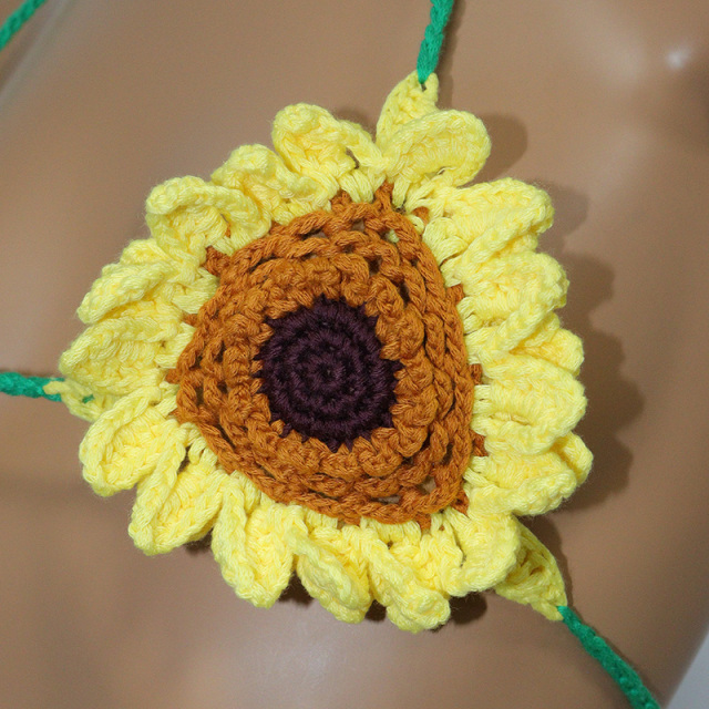 Casual Sunflower Shaped Crochet Bikini Beachwear Manufacturer