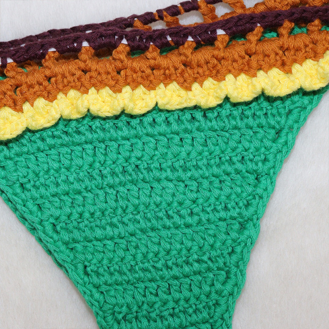 Casual Sunflower Shaped Crochet Bikini Beachwear Manufacturer