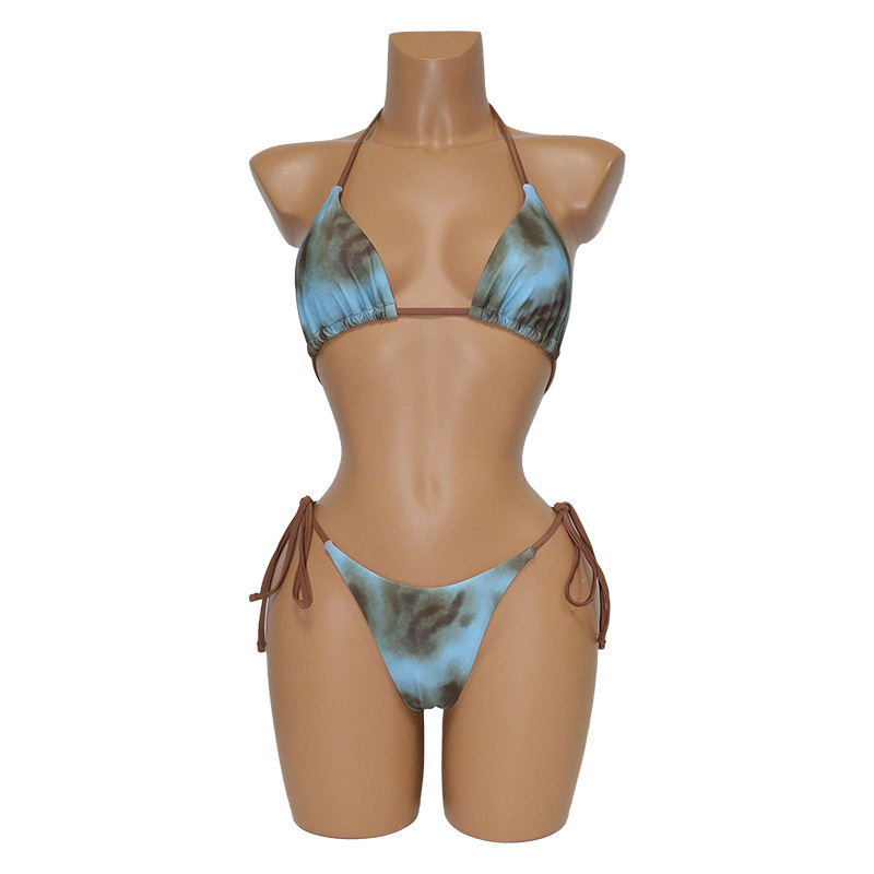 Blue Tie Dye Bathing Suit Beachwear Supplier