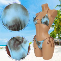 Blue Tie Dye Bathing Suit Beachwear Supplier