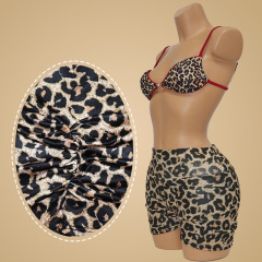 Stretchy High Waist Leopard Print Shorts Wholesale