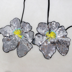 Black Sequin Flower Shaped Bikini Beachwear Set Factory