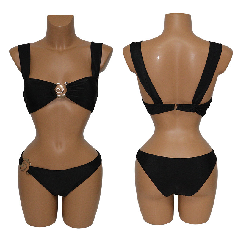 Ladies Black Triangle Beachwear Bikini Sets Supplier