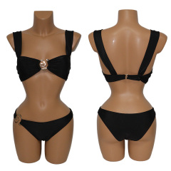 Ladies Black Triangle Beachwear Bikini Sets Supplier