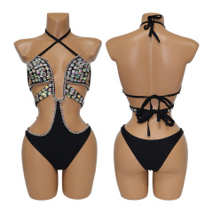 Deep V Neck Carnival Clothes with Sewing Crystals Exporter