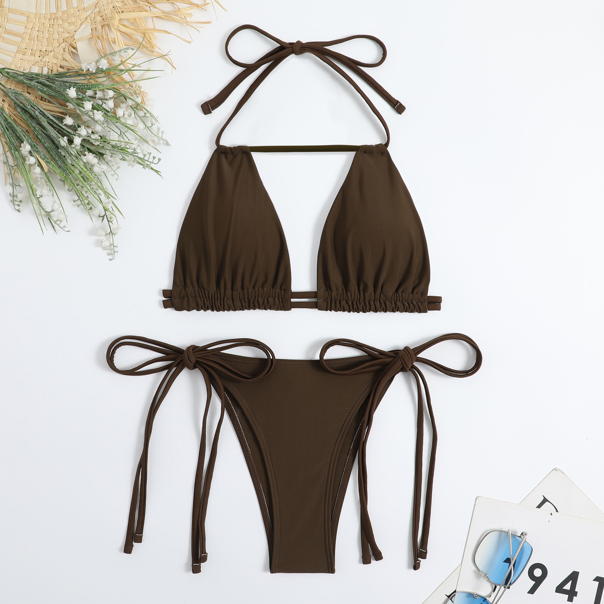 Sexy Ladies Halter Bikini Top for Beach Wear Factory
