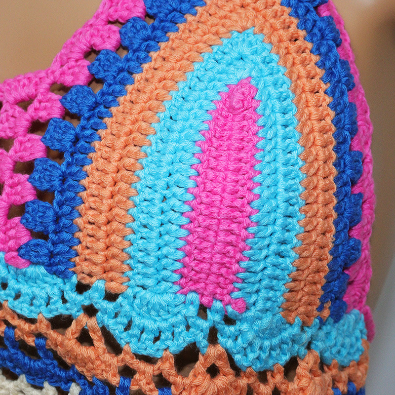 Leisure Colorful Crochet Beach Cover Up Wholesale